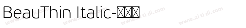 BeauThin Italic字体转换